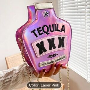 Pink tequila purse